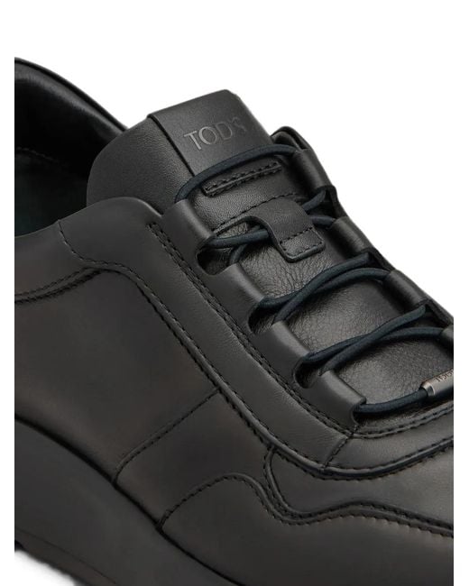 Tod's Black Leather Sneakers for men