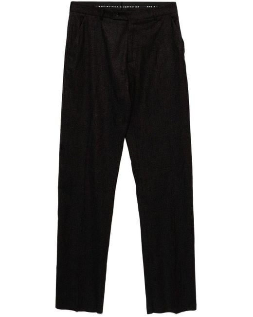 Martine Rose Black Striped Straight-Leg Trousers for men