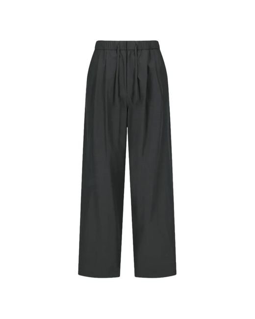 Amomento Black Drawstring Trousers for men