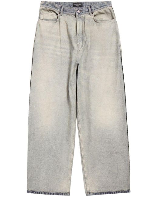 Balenciaga Gray Baggy Wide-leg Jeans
