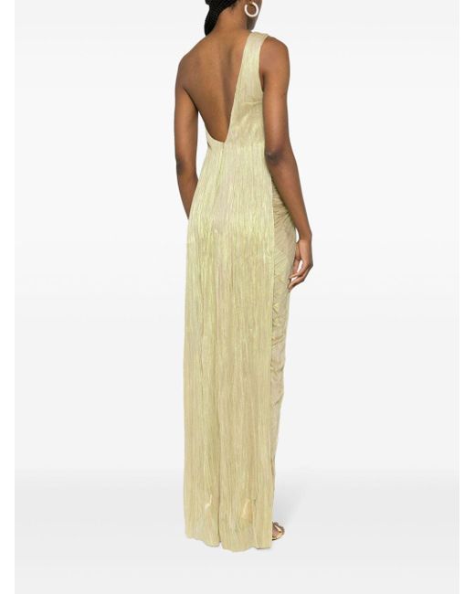 Maria Lucia Hohan Metallic Esther One-shoulder Gown