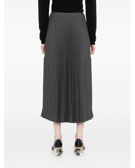 JNBY Black Pleated Midi Skirt