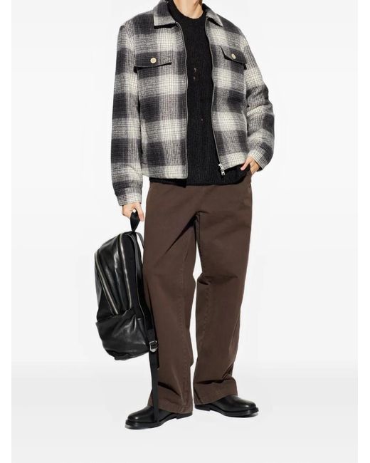 AllSaints Gray Matheson Check-Patterned Jacket for men