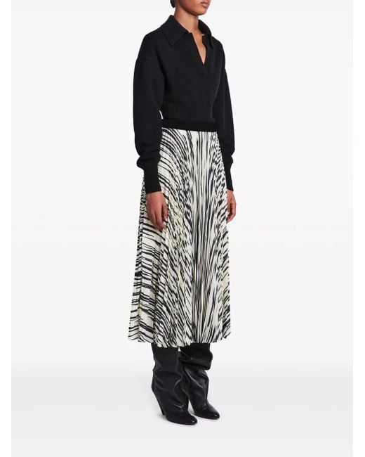 Proenza Schouler White Korine Chiffon-Crepe Pleated Skirt