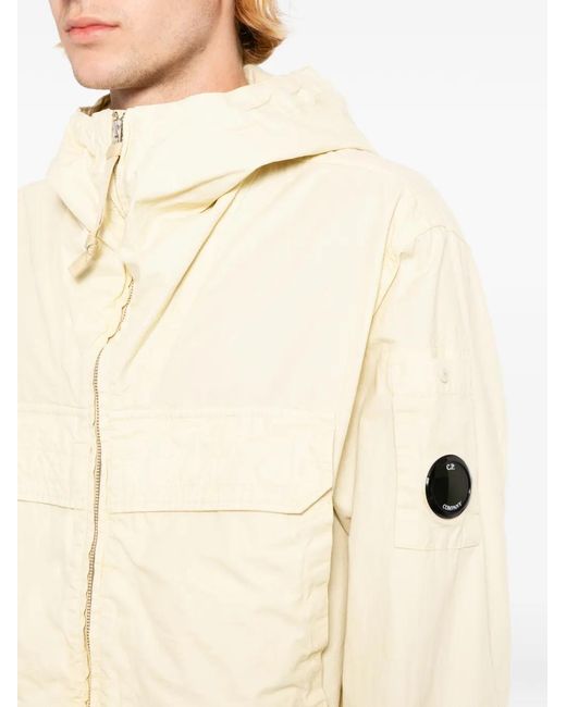 C P Company Natural Micro-Reps Hooded Jacket for men
