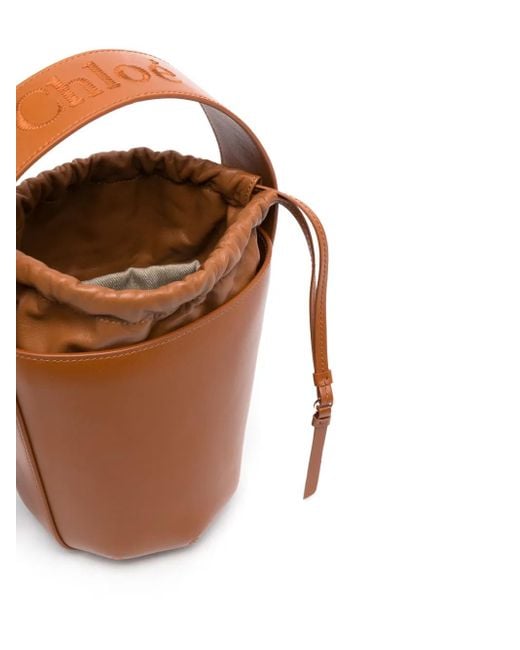 Chloé Sense レザーバケットバッグ Brown