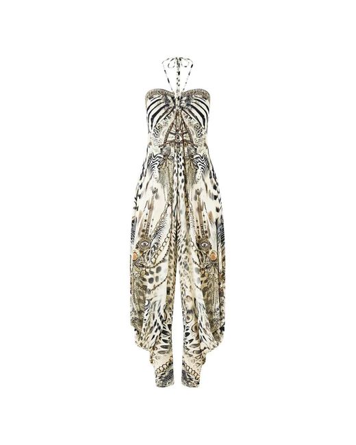 Camilla White Combinaison À Design Drapé