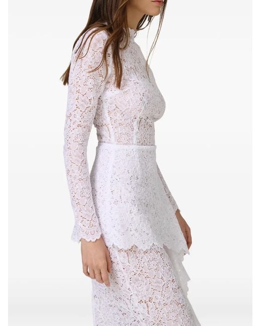 Pink White Kleid Mit Spitze