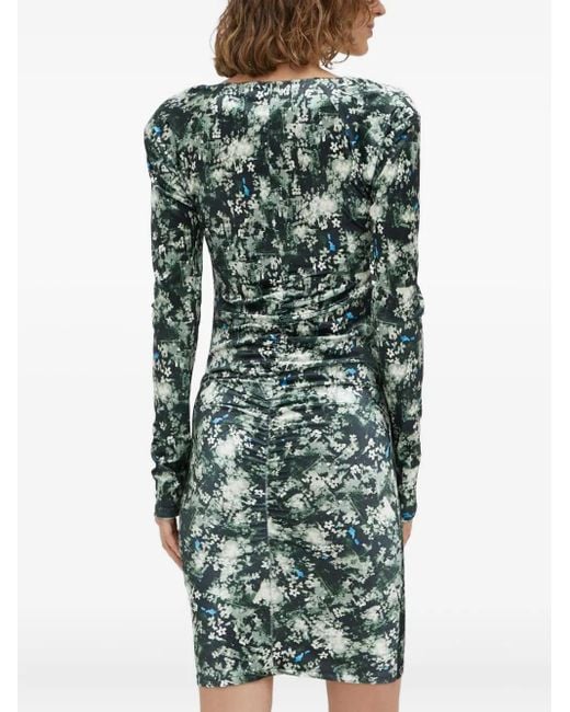 Day Birger et Mikkelsen Green Ruched Long-Sleeve Dress