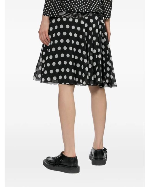 Junya Watanabe Black Polka-Dot Skirt