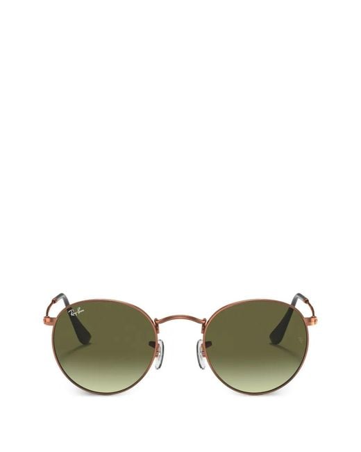 Ray-Ban Green Round-Frame Sunglasses