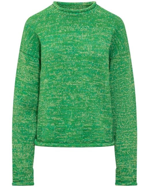 J.W. Anderson Green Marl-Knit Sweater