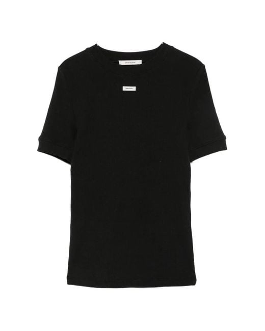 Entire studios Black Logo-Patch T-Shirt