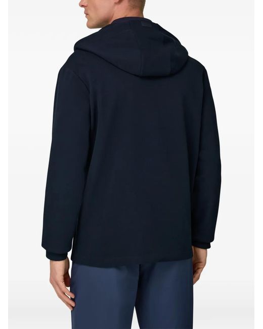Boggi Blue Sweat Zippé En Piqué for men