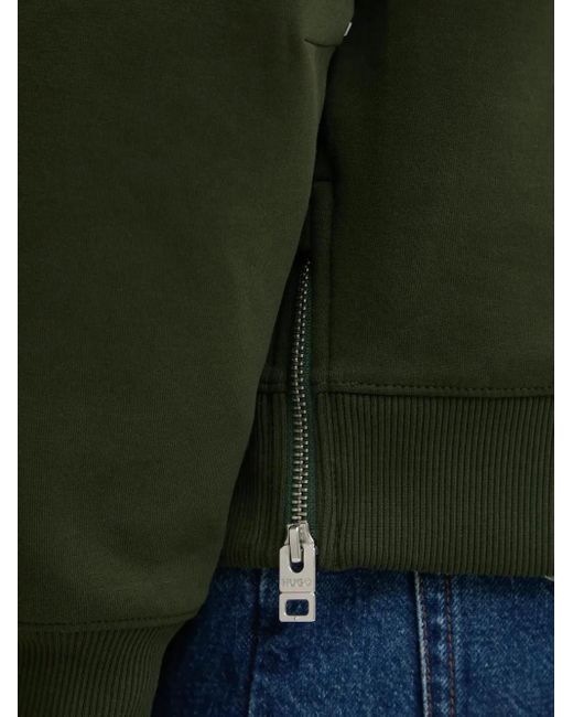 HUGO Sweatshirt mit Reißverschlussdetail in Green für Herren