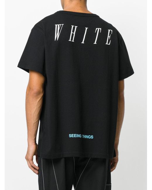 Off-White c/o Virgil Abloh Not Real T-shirt in Black for Men | Lyst