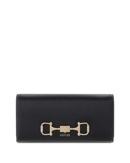 Guess Gray Logo-Plaque Wallet
