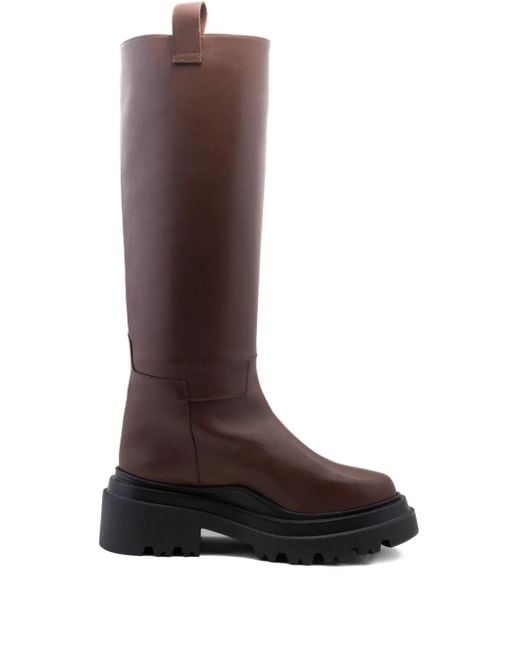 Bottines Zippées À Plateforme Plan C en coloris Brown