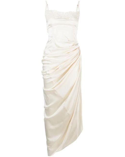 Jacquemus Les Sculpturesコレクション オフホワイト La Saudade Longue Brodée マキシドレス White