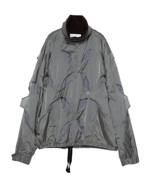 Yoshio Kubo Gray Cut-Out Panelled Jacket