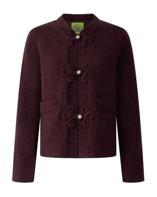 Shanghai Tang Vest Met Geknoopt Detail in het Purple