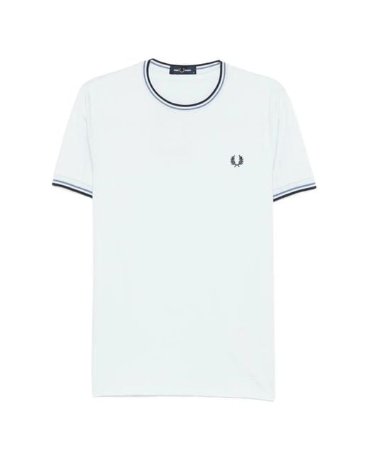 Fred Perry White Twin-Tipped T-Shirt for men