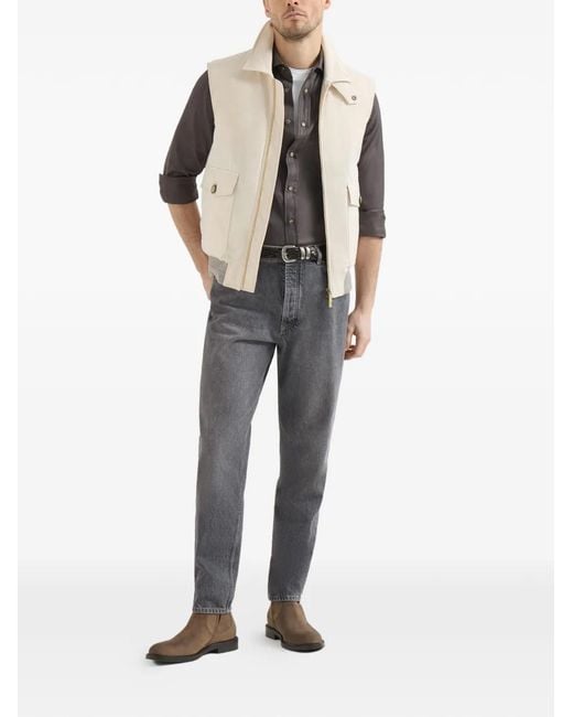 Brunello Cucinelli メンズ グレー アイコニックフィット デニムパンツ