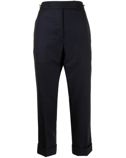 Thom Browne Blue Super 120's Wool Twill Slim-fit Trousers