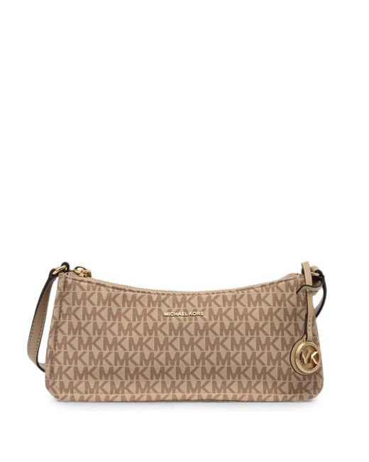 MICHAEL Michael Kors Brown Monogram-Print Shoulder Bag