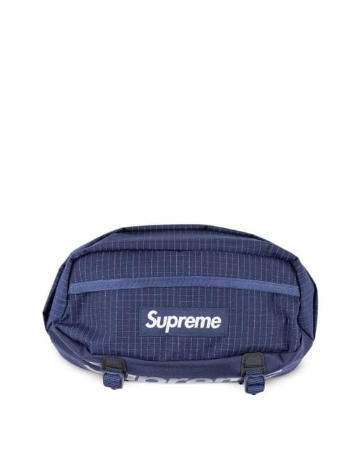 Marsupio Ripstop Con Logo di Supreme in Blue da Uomo
