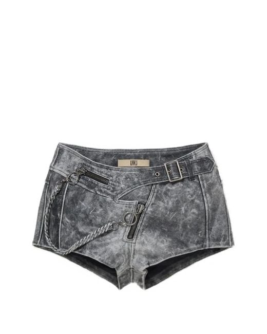 Bermudas Con Efecto Envejecido KNWLS de color Gray