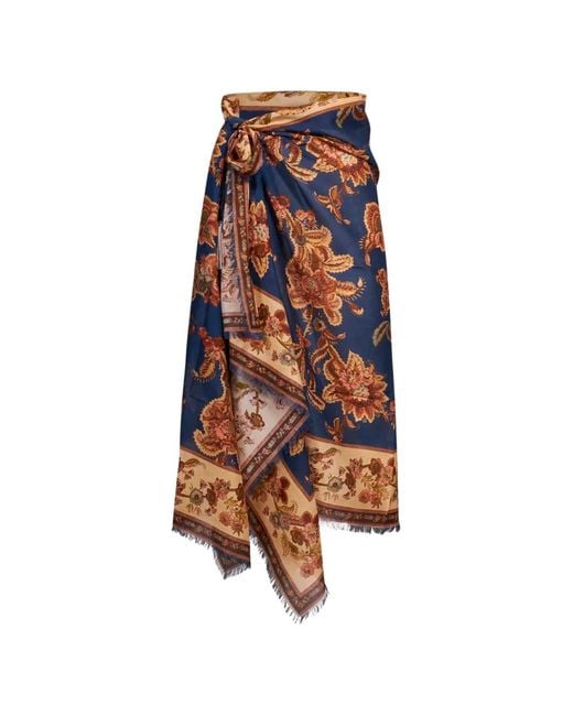 Zimmermann White Floral-Print Pareo