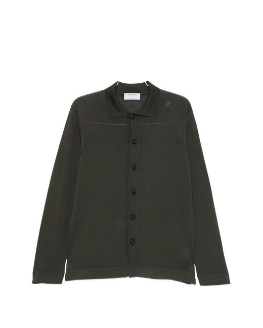 Gran Sasso Green Button-Up Long-Sleeve Cardigan for men