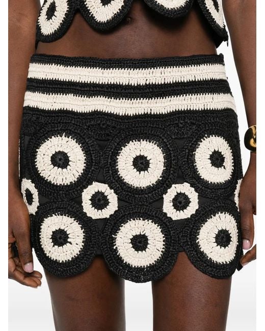 Simon Miller Black Beep Beep Crochet Mini Skirt