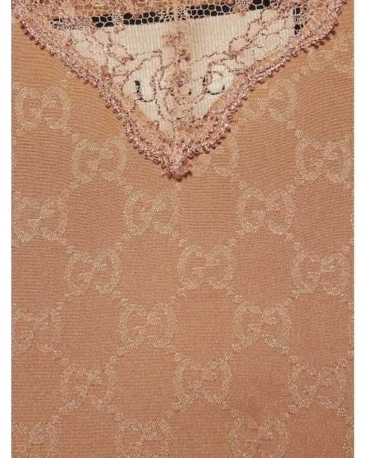 Gucci Brown Gg Lingerie Top