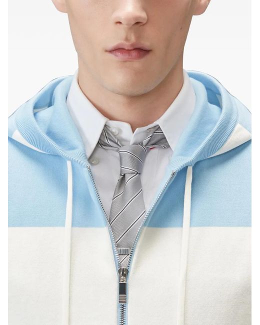 Sudadera Rugby Stripe Con Capucha Thom Browne de hombre de color Blue