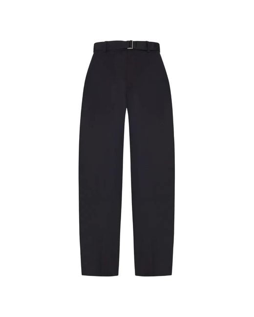 Sacai Blue Belted Straight-Leg Trousers
