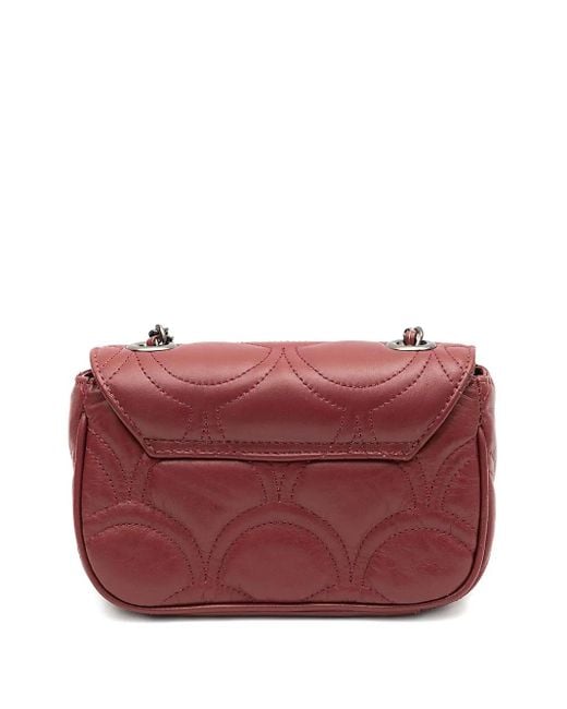 Isla Pink Sirena Quilted Emblem Chain Shoulder Bag