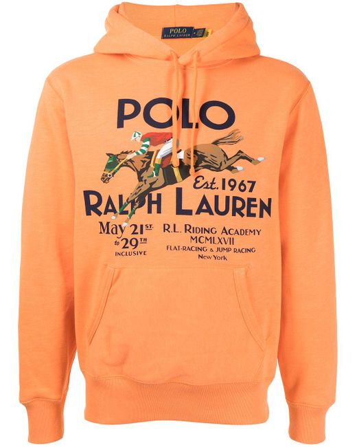 Polo Ralph Lauren Magic Logo-print Hoodie in Orange for Men | Lyst
