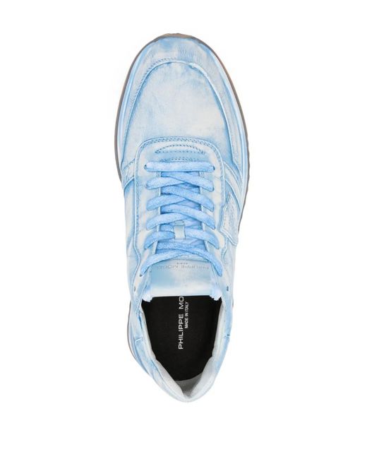 Philippe Model Blue Tropez 2.1 Logo-Patch Sneakers for men