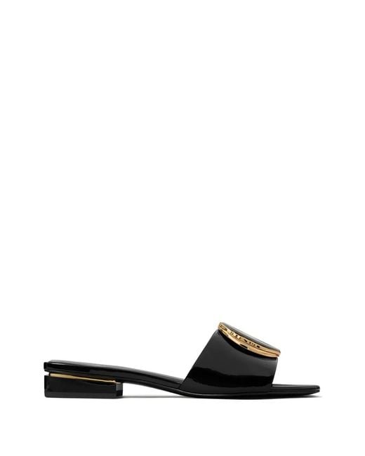 Tory Burch Black Patos Heeled Slides
