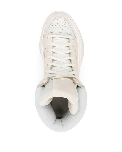 Y-3 White Centennial High-Top Sneakers