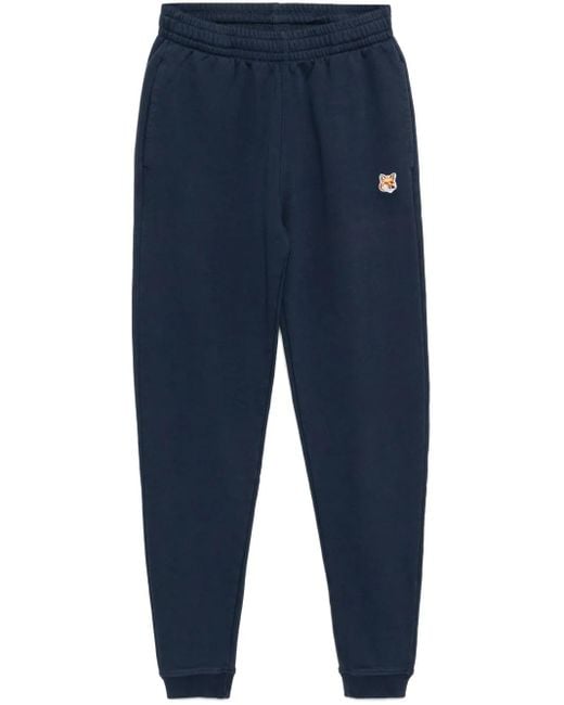 Pantalones de chándal con parche Fox Head Maison Kitsuné de color Blue