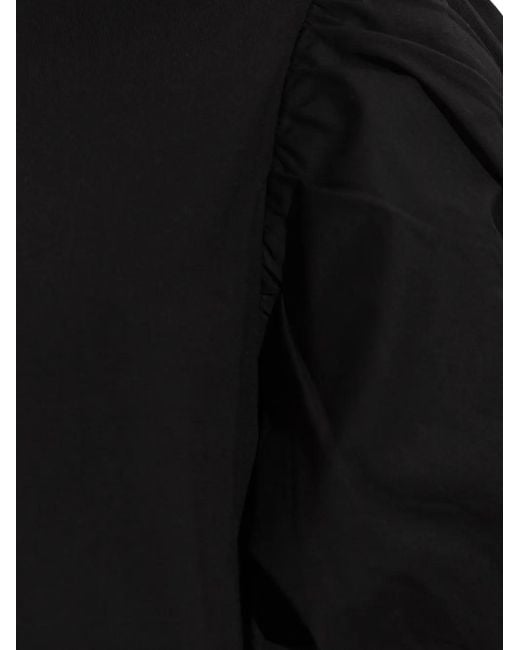 AllSaints Black Puff-Sleeve Top