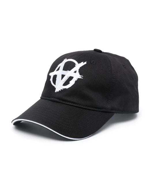 Vetements Black Logo-Embroidered Cotton Cap