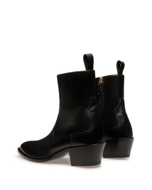 Bally Black Calf Plain Bootie
