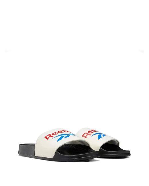 Reebok White Classic Slides for men