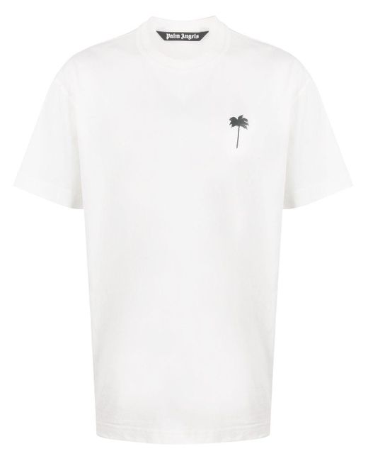 T-shirt à palmiers brodés Palm Angels pour homme en coloris Blanc | Lyst