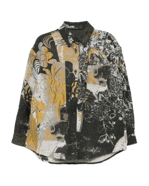 JNBY Gray Jacquard Tweed Jacket