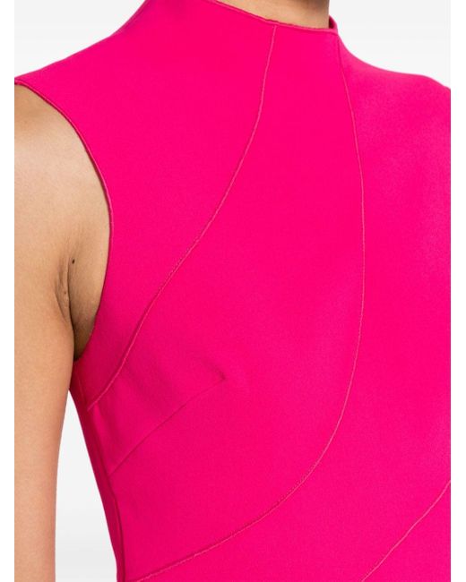 Acler Pink Rowe Asymmetric-design Mini Dress